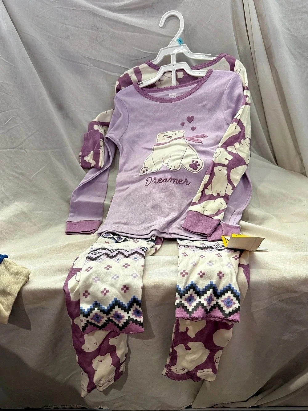 Carter's Girls Purple & White Pajama Set Size 5T NWT